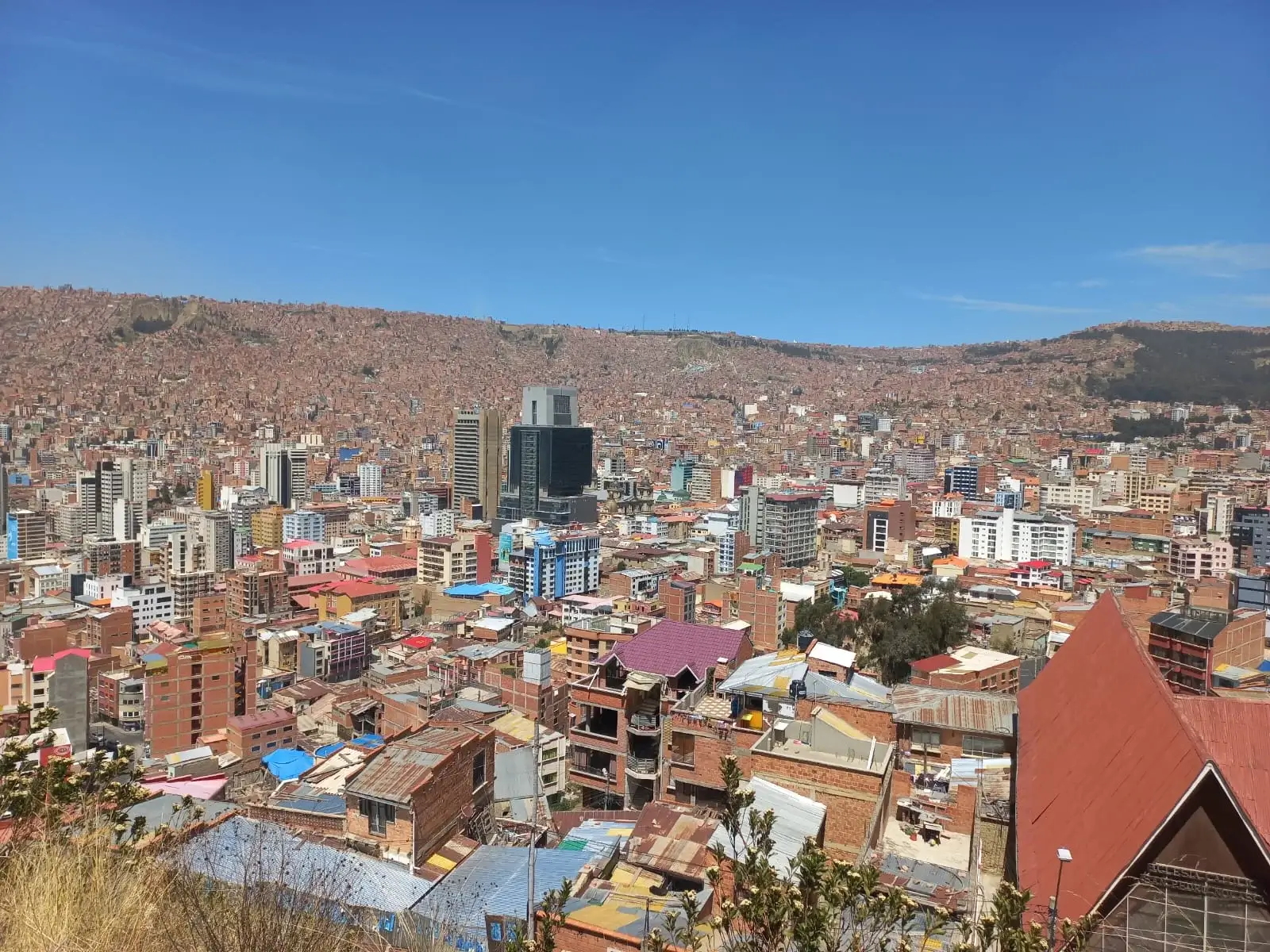 La Paz city at altitude
