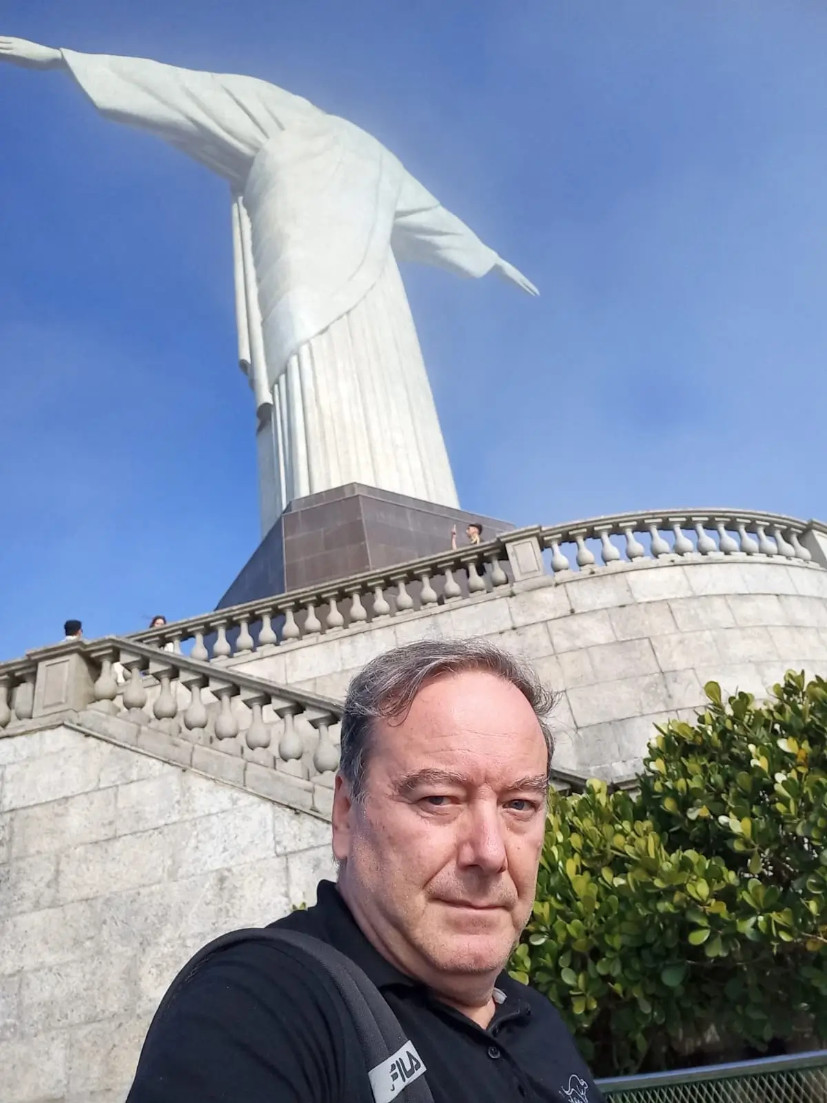 Lucian, international tour guide at Cristo Redentor statue, in Brazil
